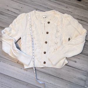 Anthropologie cardigan cropped with slightly puffy shoulders.  Gorgeous - NWOT